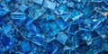 Broken Blue Glass Surface Texture for Banner or Backdrop Royalty Free Stock Photo
