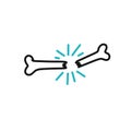 Broken bone doodle icon, vector illustration Royalty Free Stock Photo