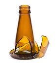 Broken bottle glass Royalty Free Stock Photo