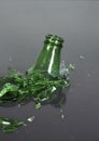Broken bottle - top standing Royalty Free Stock Photo