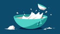 A broken bowl with sensitive data spilling out like spilled milk.. Vector illustration. Royalty Free Stock Photo