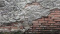 Broken brick wall background Old building texture Royalty Free Stock Photo