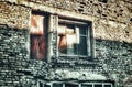 Broken brick wall in old building Royalty Free Stock Photo