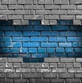 Broken brick wall Royalty Free Stock Photo