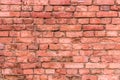Broken brickwork from old red brick Royalty Free Stock Photo