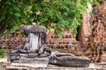 Broken Buddha at Ayuttaya Royalty Free Stock Photo