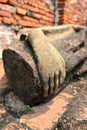 Broken Buddha Hand, Ayutthaya Royalty Free Stock Photo