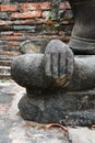 Broken Buddha statue Royalty Free Stock Photo