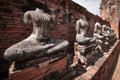 Broken Buddha Statue at Wat Chaiwattanaram Ayutthaya, Thailand.