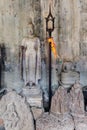 Broken Buddha Statues at Angkor Wat Royalty Free Stock Photo