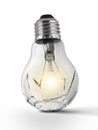 Broken bulb, white background Royalty Free Stock Photo