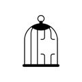 Broken cage with bent bars. concept of freedom Royalty Free Stock Photo