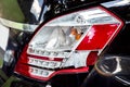 The broken car rear headlight close-up. Royalty Free Stock Photo