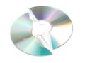 Broken cd Royalty Free Stock Photo