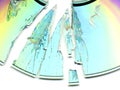 Broken CD / DVD Royalty Free Stock Photo