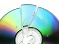 Broken CD / DVD Royalty Free Stock Photo