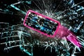 Broken Cell Phone. Royalty Free Stock Photo