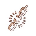 Broken chain isolated icon Royalty Free Stock Photo