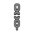 Broken chain isolated icon Royalty Free Stock Photo