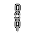 Broken chain isolated icon Royalty Free Stock Photo