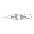 Broken chain isolated icon Royalty Free Stock Photo