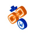 Broken Chain isometric icon vector illustration Royalty Free Stock Photo