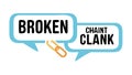 Broken Chain Link Speech Bubble Icon for Digital Errors, vector design Generative AI Royalty Free Stock Photo