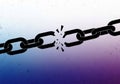 Broken Chain Link Symbolizing Weakness and Failure Royalty Free Stock Photo