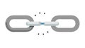 Broken Chain Link Weakness Vulnerability, vector design Generative AI Royalty Free Stock Photo