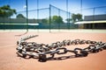 broken chain links on a court document