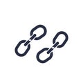 Broken chain links icon on white Royalty Free Stock Photo