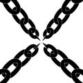 Broken Chain Links Symbolizing Weakness Connection Failure Royalty Free Stock Photo