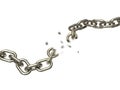 Broken chains Royalty Free Stock Photo