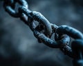 Broken chains, freedom concept, closeup, high contrast , high-resolution