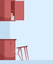 Broken chair leg semi flat vector illustration Royalty Free Stock Photo