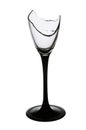Broken champagne glass isolated on white Royalty Free Stock Photo