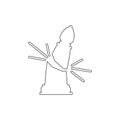 broken check icon. Element of chess for mobile concept and web apps illustration. Thin line icon for website design and