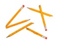 Broken Chewed Pencils XXXL Isolated Royalty Free Stock Photo