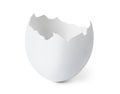 Broken chicken egg shell on white isolated background. File contains a path to isolation. Royalty Free Stock Photo