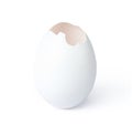 Broken chicken egg shell on white isolated background. File contains a path to isolation Royalty Free Stock Photo