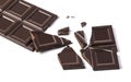 Broken chocolate bar isolated Royalty Free Stock Photo