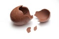 Broken chocolate Easter egg Royalty Free Stock Photo