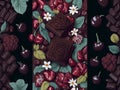 Dark chocolate background created with generative ai technology