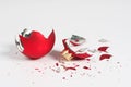 Broken christmas bal Royalty Free Stock Photo