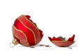 Broken christmas ball Royalty Free Stock Photo