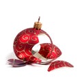Broken Christmas ball Royalty Free Stock Photo
