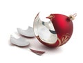 Broken Christmas ball Royalty Free Stock Photo