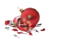 Broken christmas ball Royalty Free Stock Photo