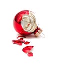 Broken Christmas ball Royalty Free Stock Photo