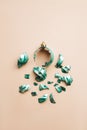 Broken Christmas tree toy ball Royalty Free Stock Photo